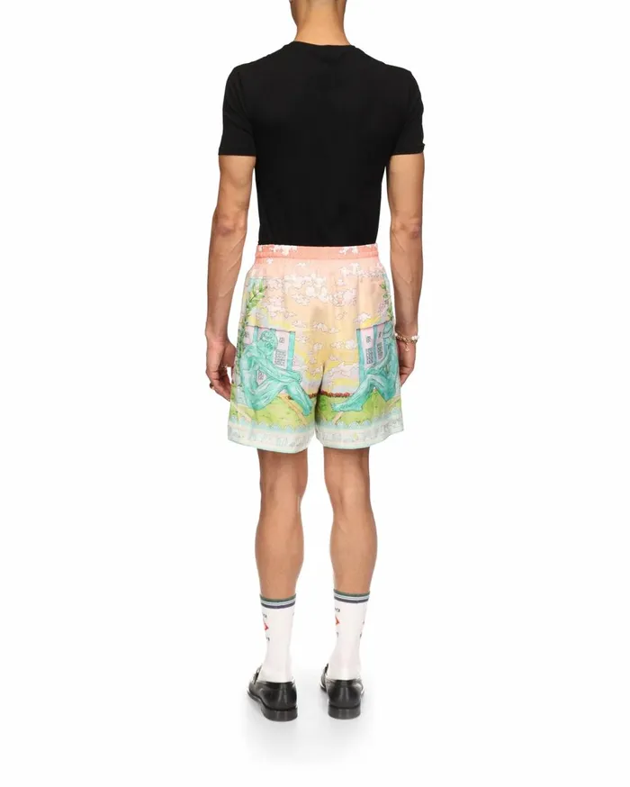 Trousers and Shorts Men Casablanca Paris Vase Linen Shorts Trousers and Shorts Men Casablanca Paris Vase Linen Shorts