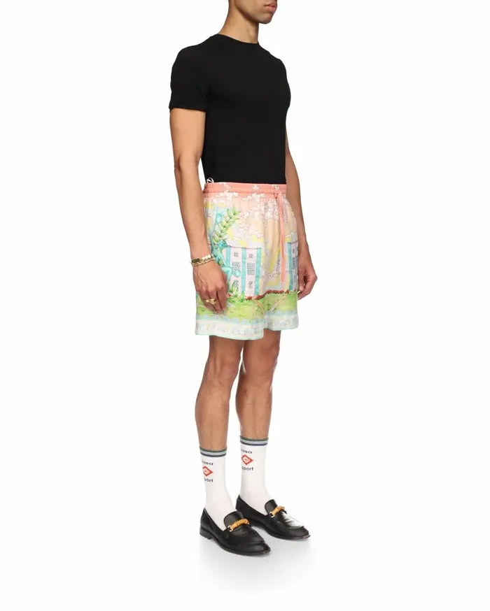 Trousers and Shorts Men Casablanca Paris Vase Linen Shorts Trousers and Shorts Men Casablanca Paris Vase Linen Shorts