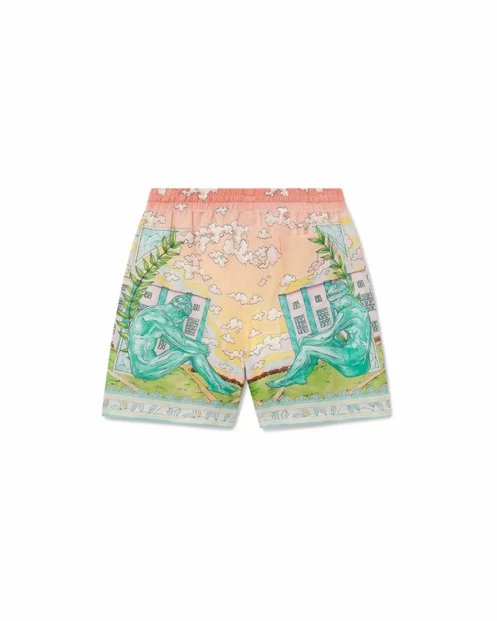 Trousers and Shorts Men Casablanca Paris Vase Linen Shorts Trousers and Shorts Men Casablanca Paris Vase Linen Shorts