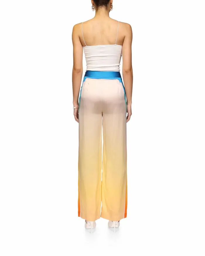 Trousers and Shorts Women Casablanca Paris L039Arc Color Silk Trousers