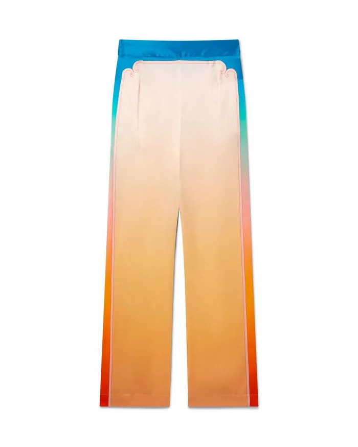 Trousers and Shorts Women Casablanca Paris L039Arc Color Silk Trousers