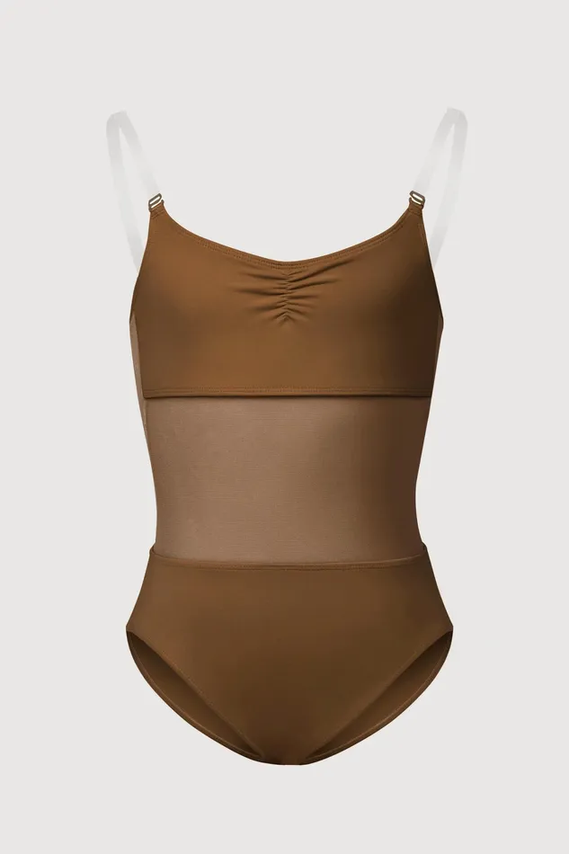 Underwear Girls Sunna Mesh Panel Bodysuit Cocoa 8211 Bloch Children