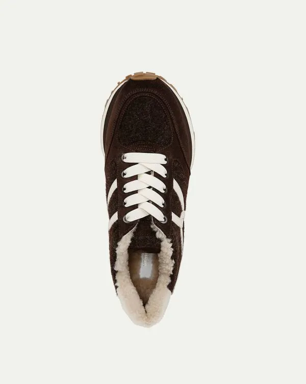 Valentina Shearling Sneaker Espresso Women Veronica Beard Shoes Valentina Shearling Sneaker Espresso Women Veronica Beard Shoes