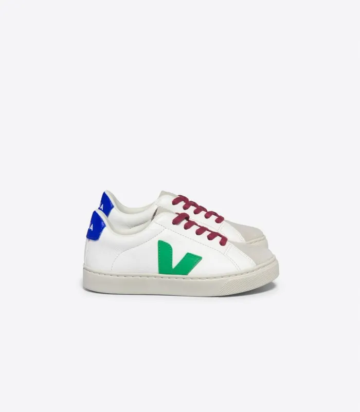 VEJA ESPLAR LACES CHROMEFREE LEATHER WHITE LEAF PAROS Kids Esplar