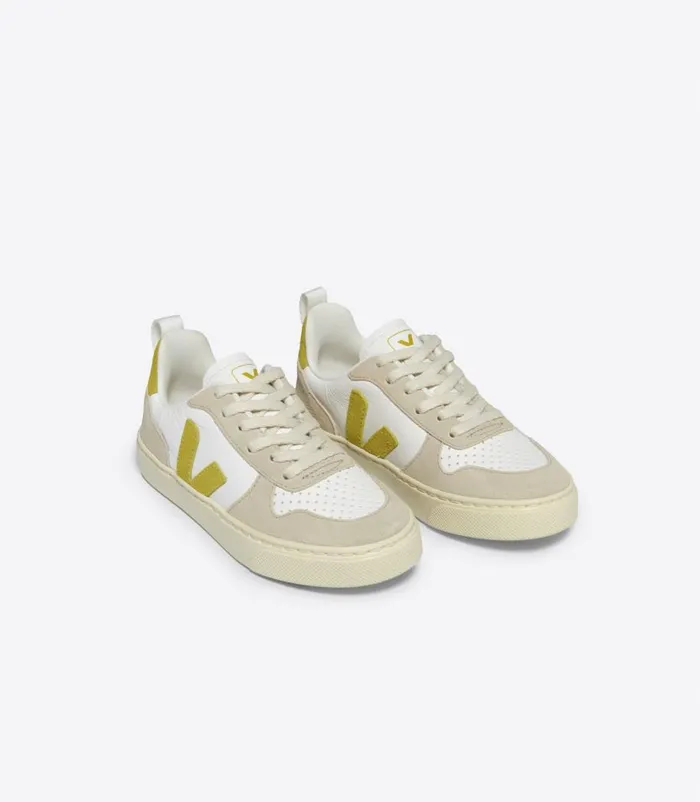 VEJA V10 LACES CHROMEFREE WHITE LIQUOR ALMOND Kids V10