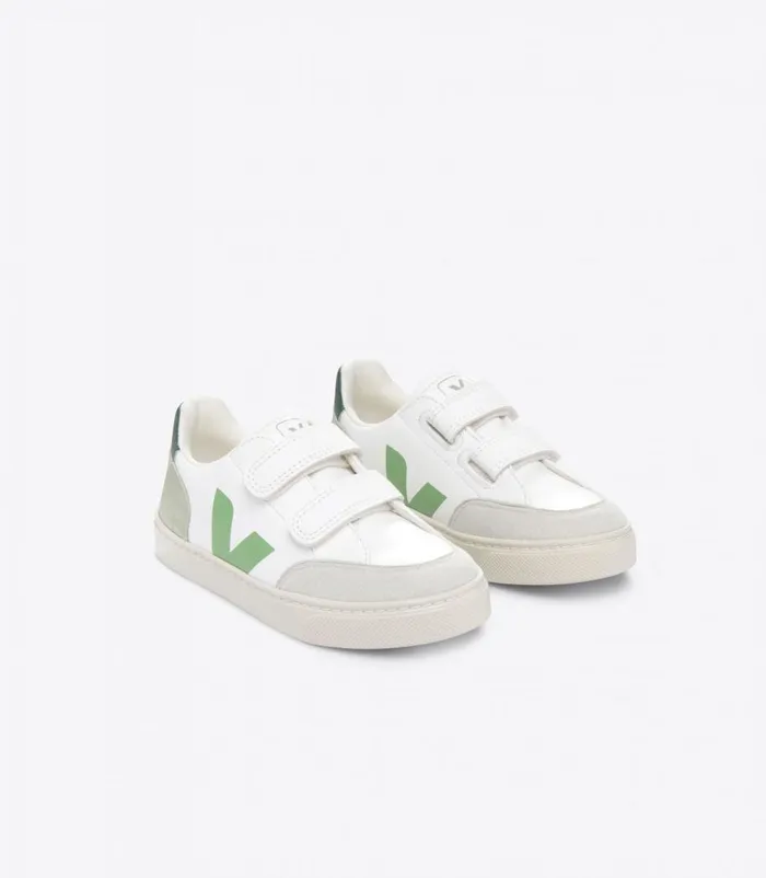 VEJA V12 CHROMEFREE LEATHER EXTRA WHITE MULTICO CLAY Kids V12