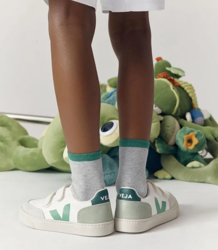 VEJA V12 CHROMEFREE LEATHER EXTRA WHITE MULTICO CLAY Kids V12