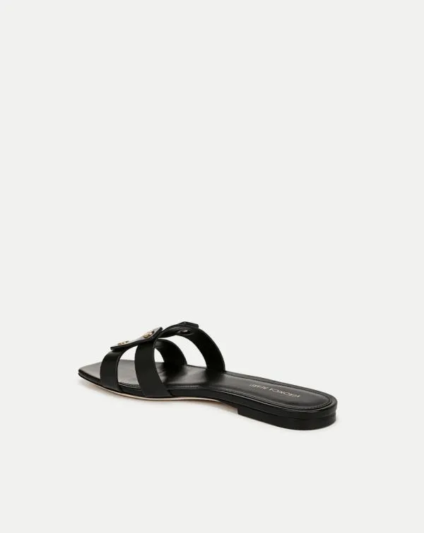 Via Slide Sandal Black Women Veronica Beard Shoes Via Slide Sandal Black Women Veronica Beard Shoes