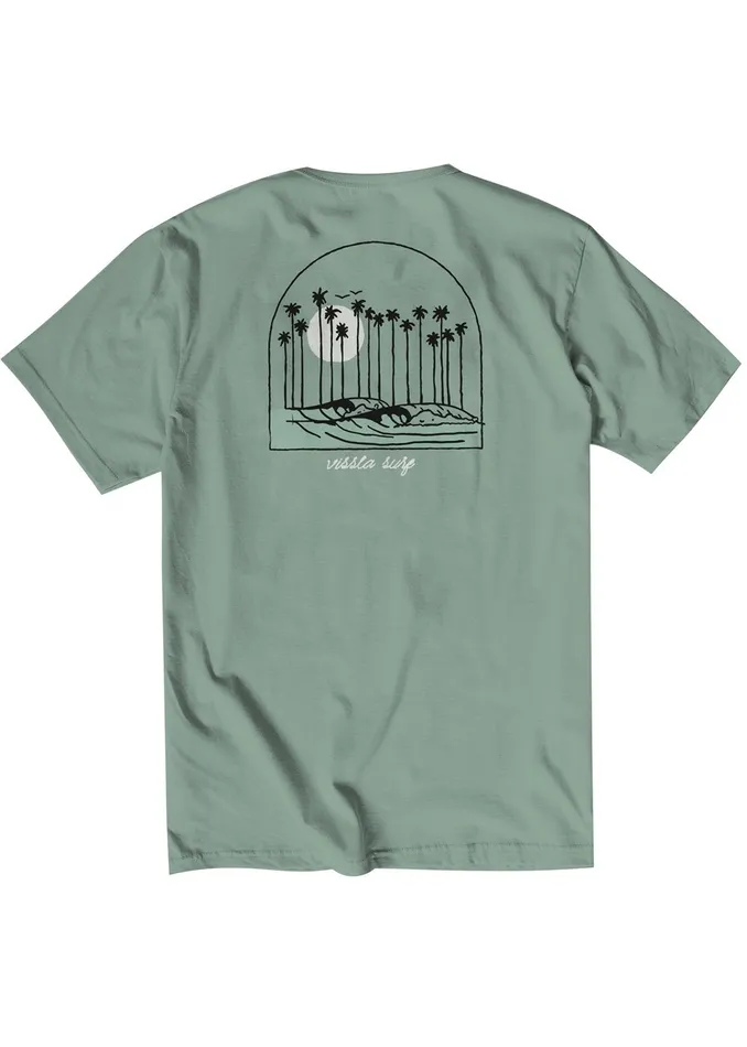 Vissla Premium Tees Men Out Front Organic Pkt Tee Jade
