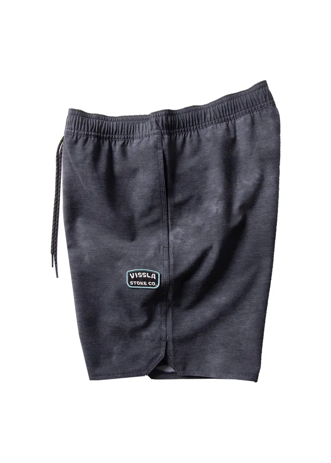 Vissla Solid Sets 1758243 Ecolastic Washed Black Men Boardshorts Vissla Solid Sets 1758243 Ecolastic Washed Black Men Boardshorts