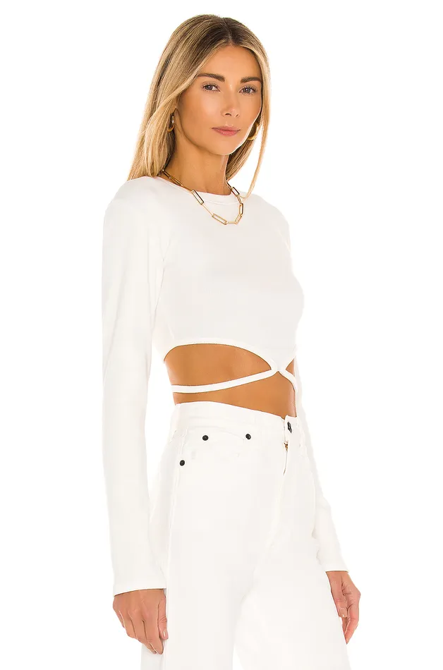 Waist Tie Tee White Women Lovers and Friends Tops Waist Tie Tee White Women Lovers and Friends Tops