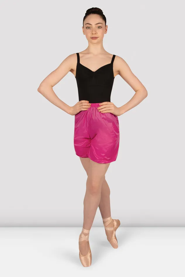 Warmups Bloch Children Girls Ripstop Shorts Raspberry