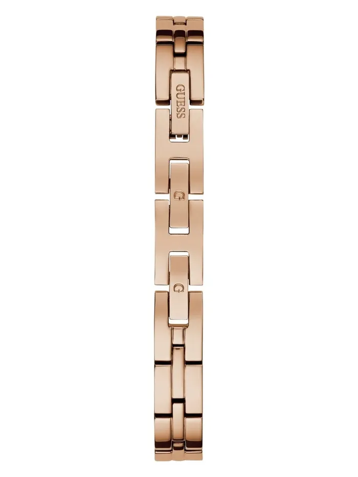 Watches GUESS Women Rose GoldTone Analog Watch Silver Watches GUESS Women Rose GoldTone Analog Watch Silver