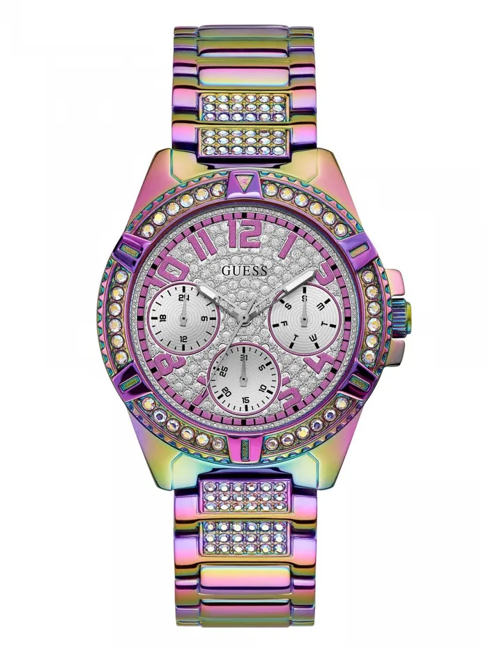 Watches Iridescent Crystal Multifunction Watch Multi 8211 GUESS Women