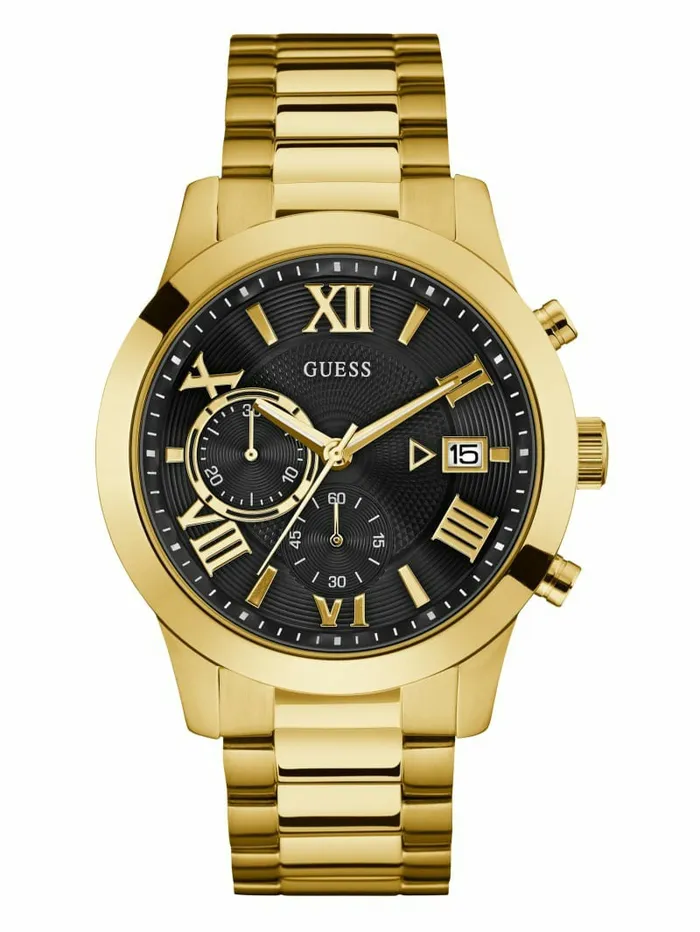 Watches WomenMen GoldTone Chronograph Watch No Color GUESS