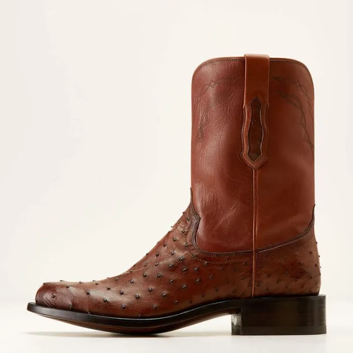 Western Boots Men Ariat Bench Made Clanton Western Boot Bourbon Full Quill Ostrich Western Boots Men Ariat Bench Made Clanton Western Boot Bourbon Full Quill Ostrich