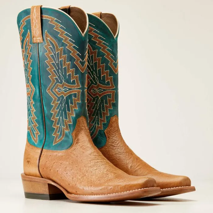 Western Boots Men Ariat Futurity Slider Western Boot Antique Saddle Smooth Quill Os