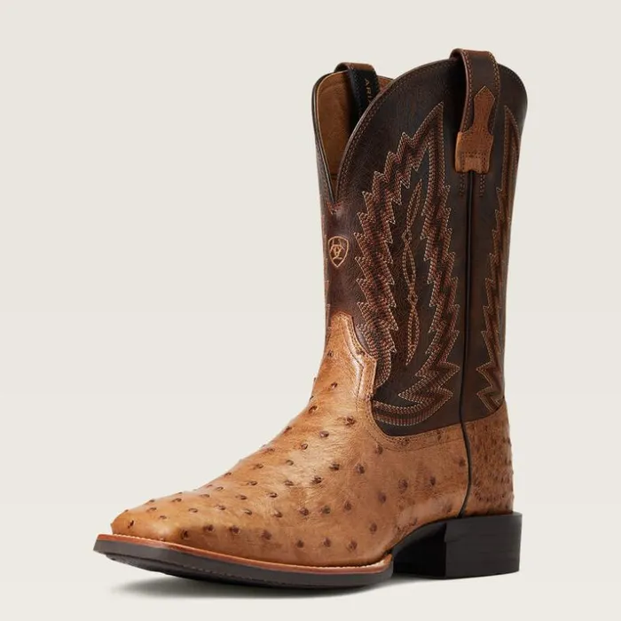Western Boots Men Ariat Quantum Primo Western Boot Ranger Full Quill Ostrich