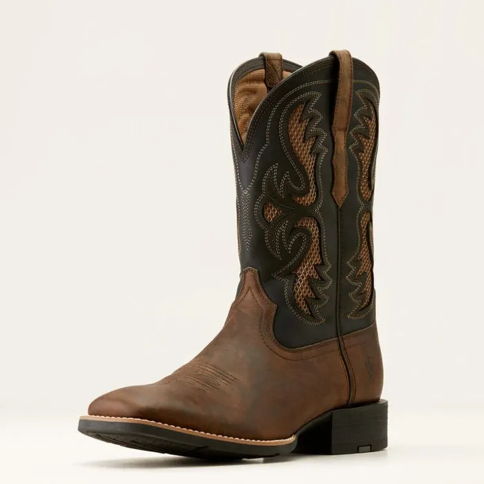 Western Boots Men Ariat Sport Fresco VentTEK Western Boot Herd Brown