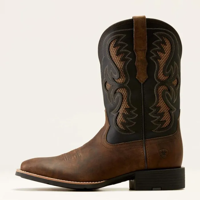 Western Boots Men Ariat Sport Fresco VentTEK Western Boot Herd Brown
