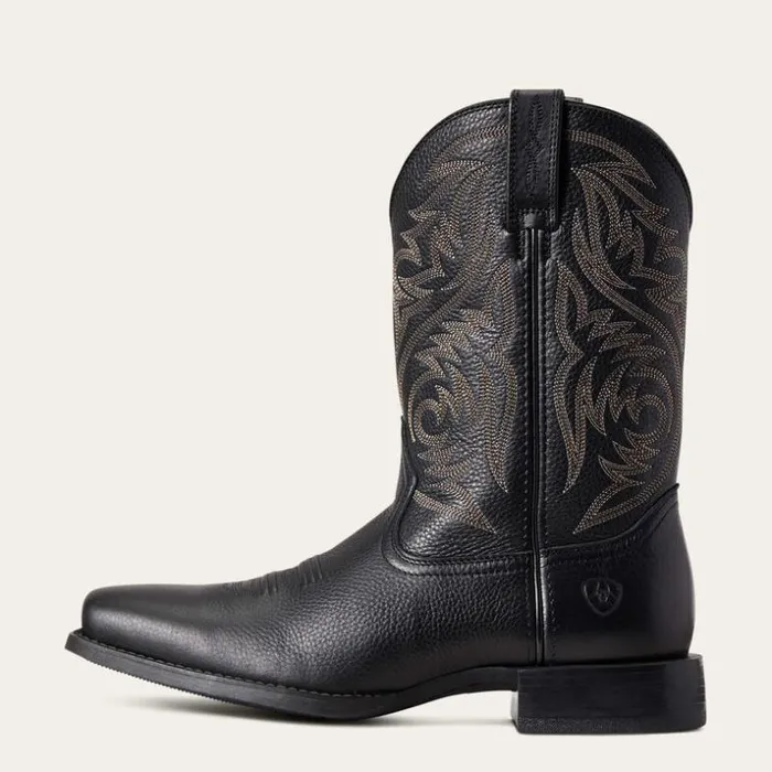 Western Boots Men Ariat Sport Herdsman Western Boot Black Deertan Western Boots Men Ariat Sport Herdsman Western Boot Black Deertan