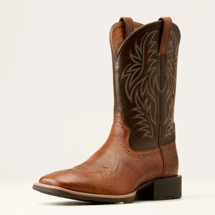 Western Boots Men Ariat Sport Wide Square Toe Western Boot Tan Bomber
