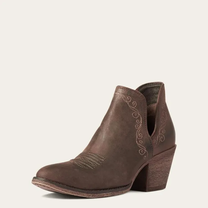 Western Boots Women Ariat Encore R Toe Western Boot Weathered Brown