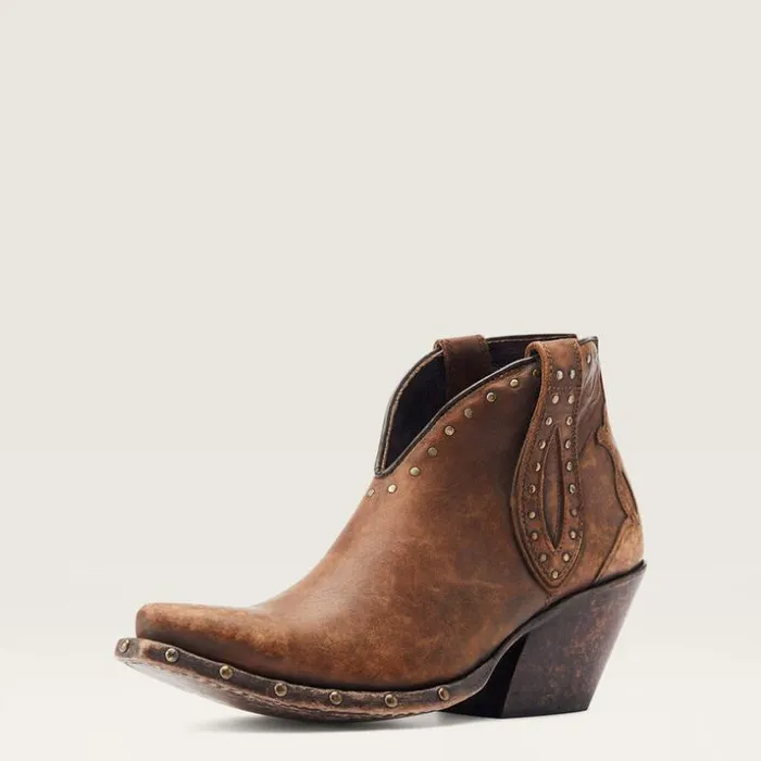 Western Boots Women Ariat Greeley Western Boot Naturally Distressed Brown