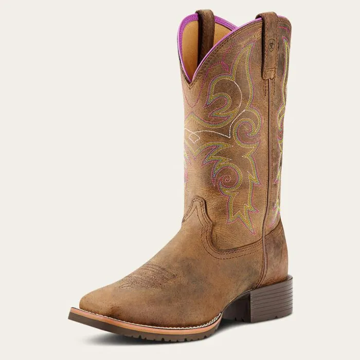 Western Boots Women Ariat Hybrid Rancher Western Boot Distressed Brown