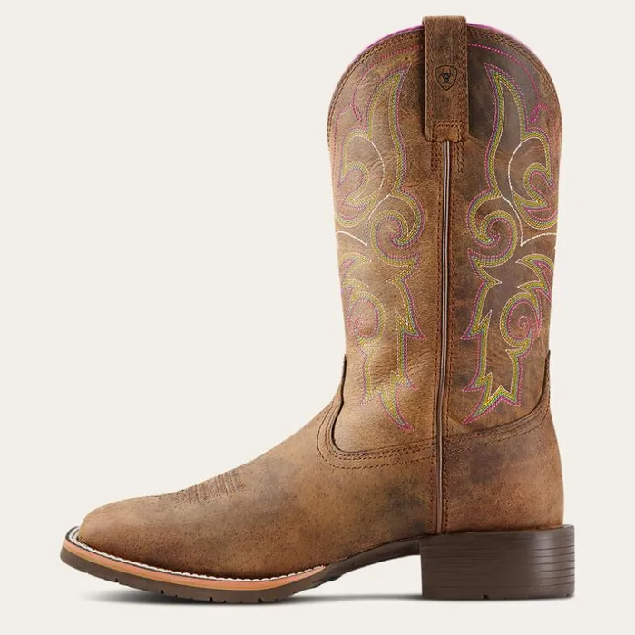 Western Boots Women Ariat Hybrid Rancher Western Boot Distressed Brown