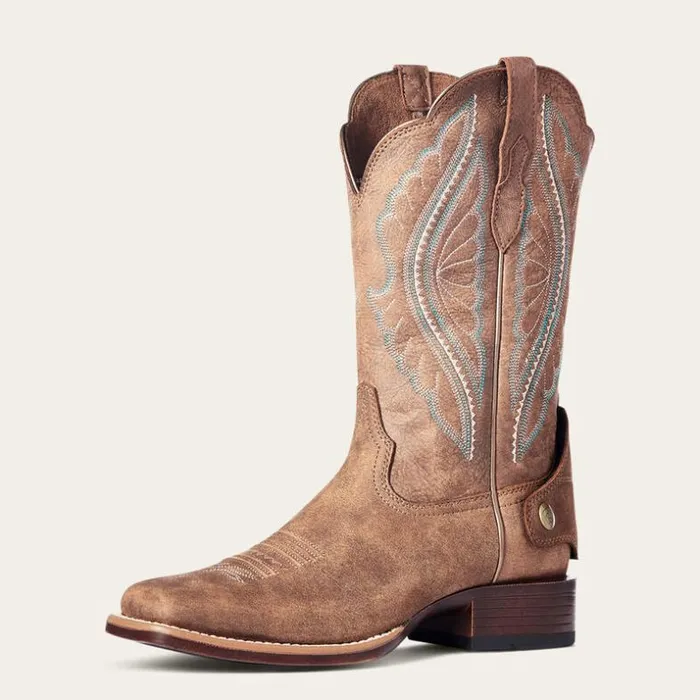 Western Boots Women Ariat Primetime EZ Zip Western Boot Tack Room Brown