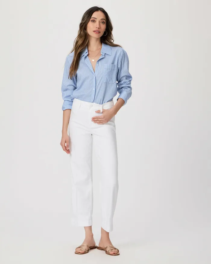 Wide Leg Nellie Wide Leg Jean 8211 Crisp White PAIGE Women