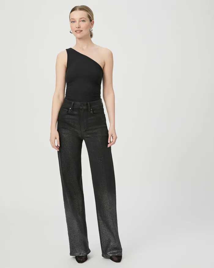 Wide Leg Women Sasha Wide Leg Jean 8211 BlackSilver Glitter Ombre Luxe Coating PAIGE Wide Leg Women Sasha Wide Leg Jean 8211 BlackSilver Glitter Ombre Luxe Coating PAIGE
