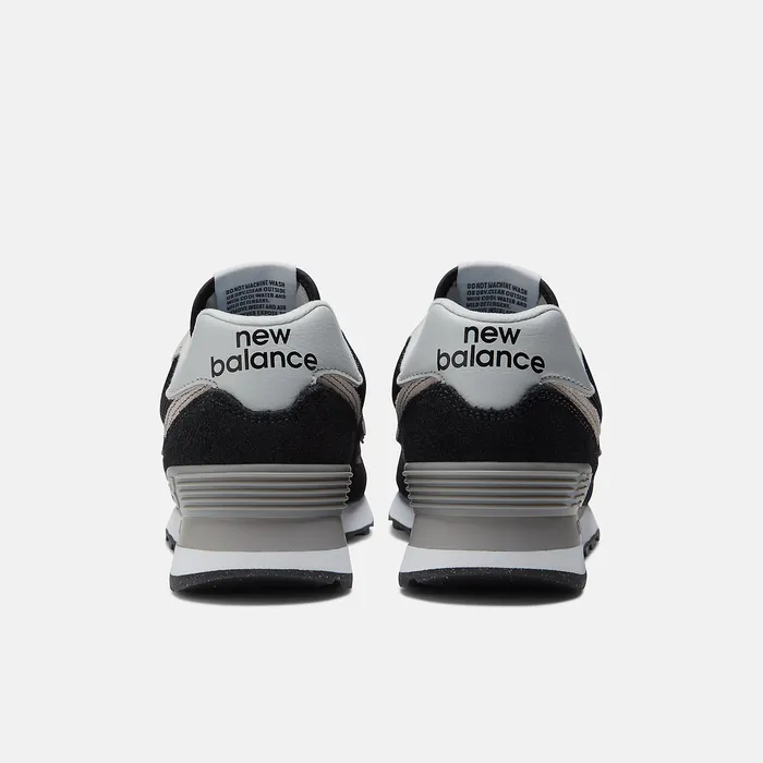 Women 574 Core Black with White Lifestyle New Balance