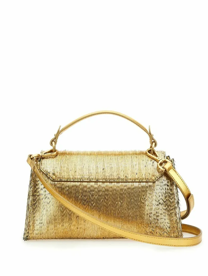 Women Alia Textured Satchel SilverGold Handbags GUESS Women Alia Textured Satchel SilverGold Handbags GUESS