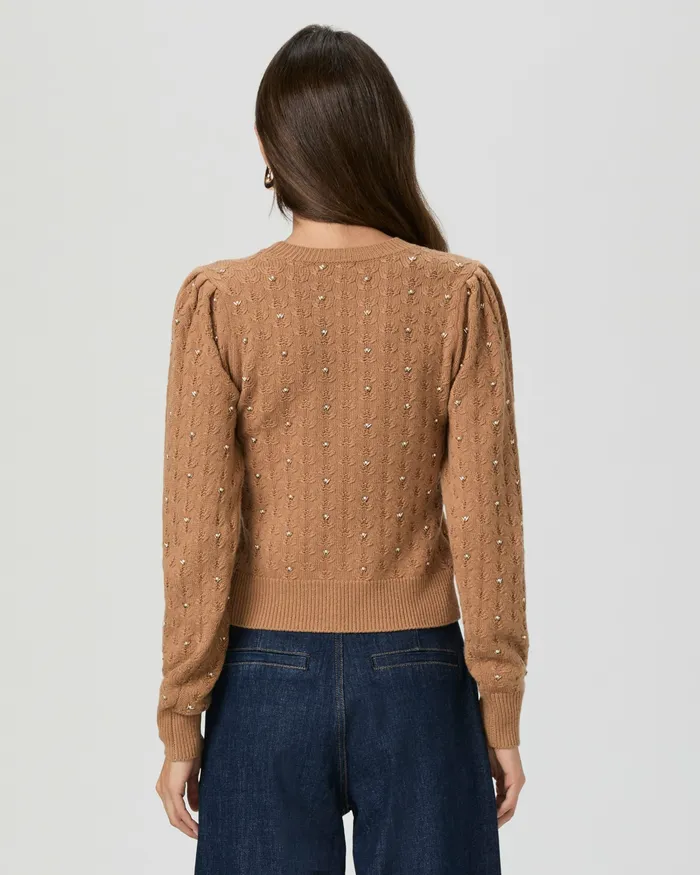 Women Athena Sweater 8211 Camel Sweaters and Sweatshirts PAIGE