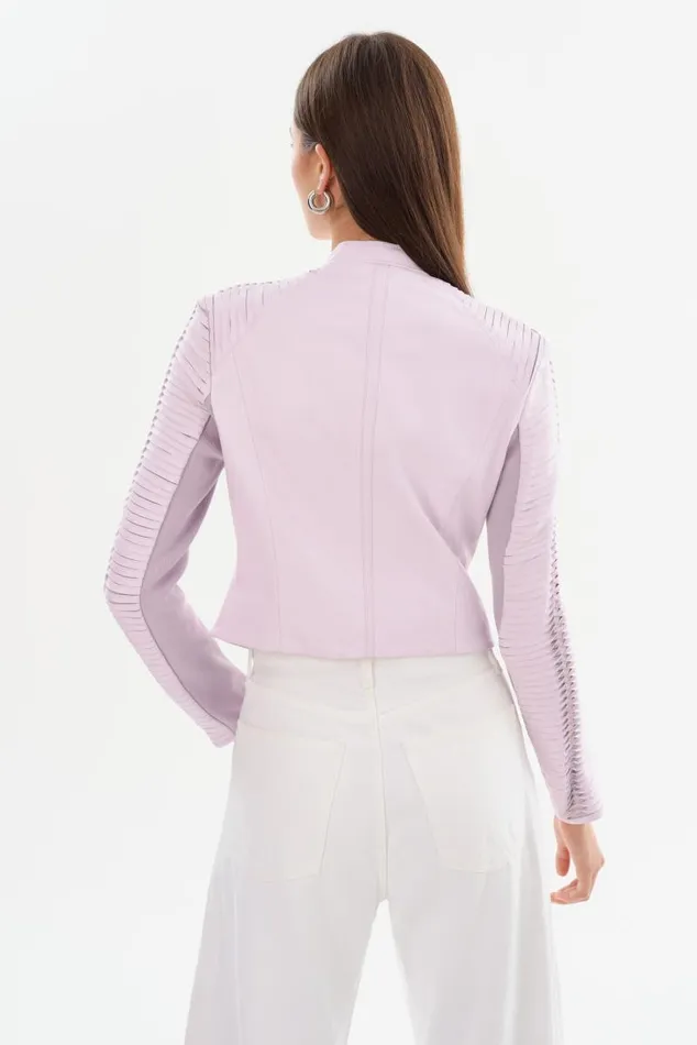 Women AZRA Leather Jacket Lavender LAMARQUE Leather Jackets Women AZRA Leather Jacket Lavender LAMARQUE Leather Jackets