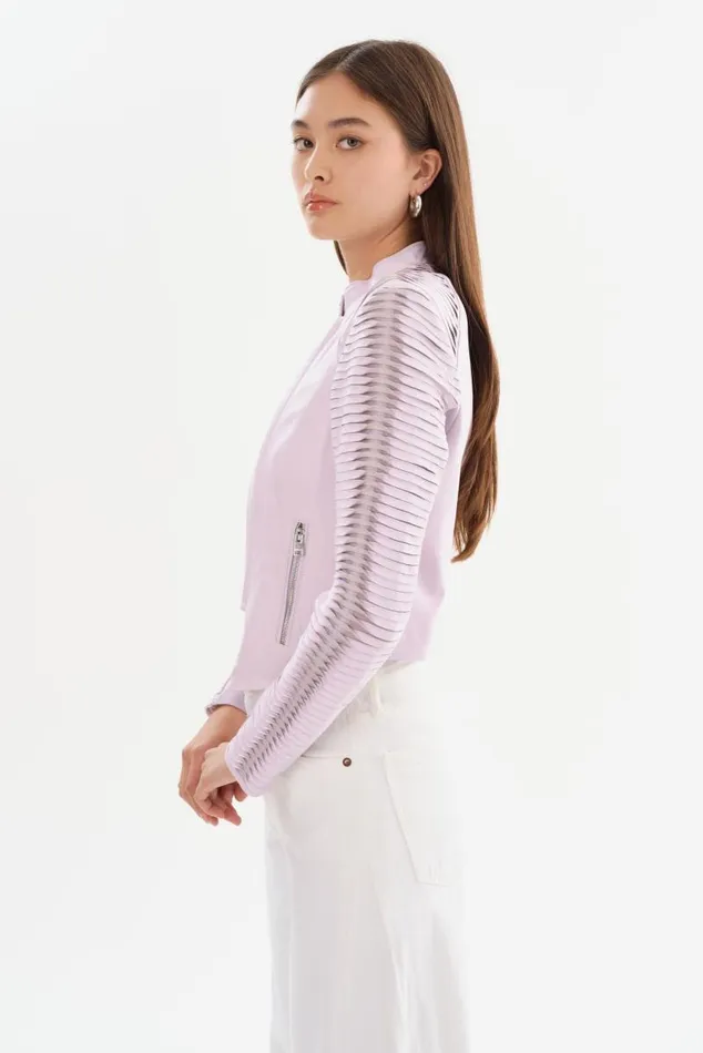 Women AZRA Leather Jacket Lavender LAMARQUE Leather Jackets Women AZRA Leather Jacket Lavender LAMARQUE Leather Jackets
