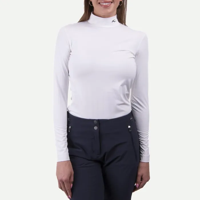 Women Baselayer Turtleneck White KJUS Midlayers and Sweaters