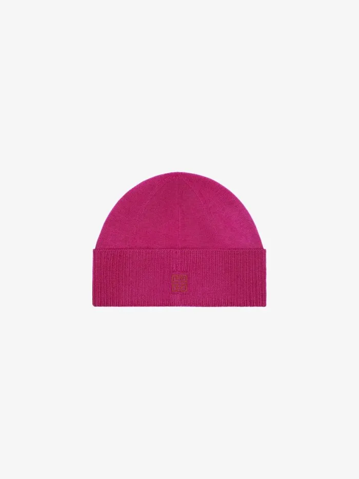 Women Beanies and Caps Givenchy GIVENCHY 4G Beanie In Wool Cyclamen Women Beanies and Caps Givenchy GIVENCHY 4G Beanie In Wool Cyclamen