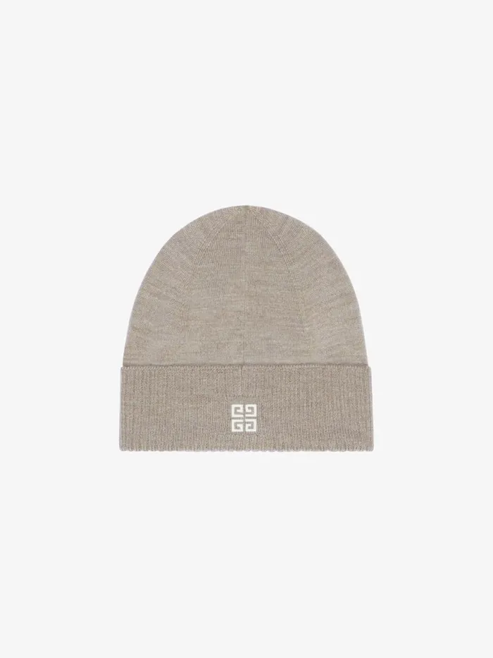 Women Beanies and Caps Givenchy GIVENCHY 4G Beanie In Wool Taupe