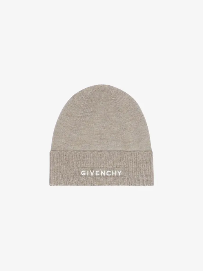 Women Beanies and Caps Givenchy GIVENCHY 4G Beanie In Wool Taupe Women Beanies and Caps Givenchy GIVENCHY 4G Beanie In Wool Taupe