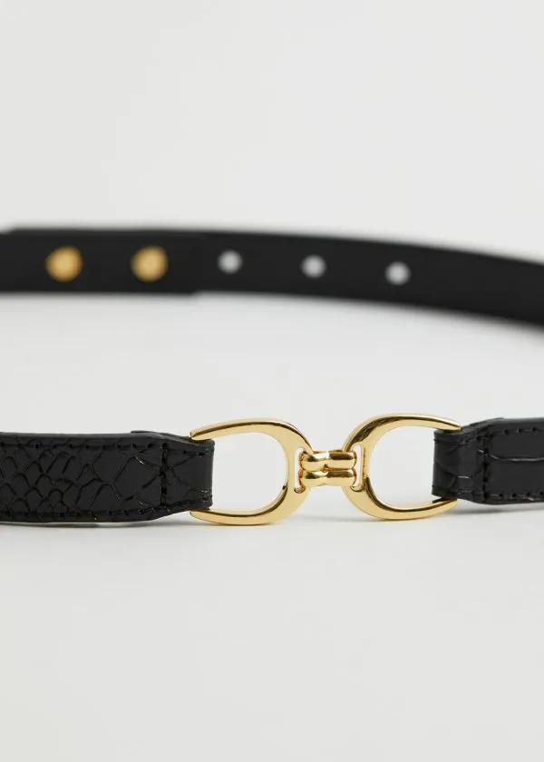 Women Belts and Other Stories MidWaist Leather Belt Black Women Belts and Other Stories MidWaist Leather Belt Black