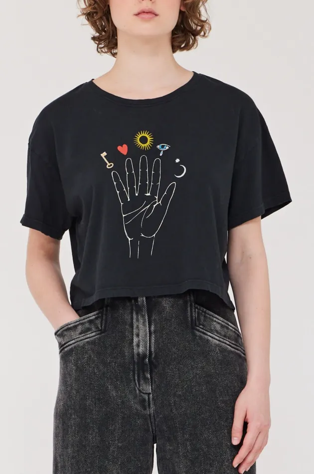 Women Black Cosmic Hand Claudia Top Raquel Allegra Tops