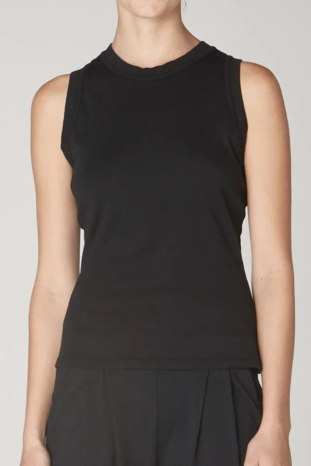 Women Black Leigh Tank Raquel Allegra TShirts