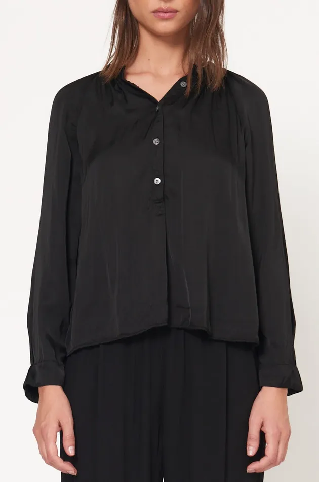 Women Black Sparrow Shirt Raquel Allegra Tops Women Black Sparrow Shirt Raquel Allegra Tops