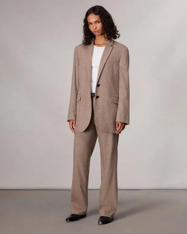 Women Blazers and Vests rag and bone Odessa Plaid Blazer Camel Plaid