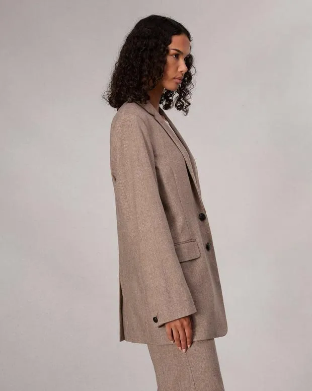 Women Blazers and Vests rag and bone Odessa Plaid Blazer Camel Plaid