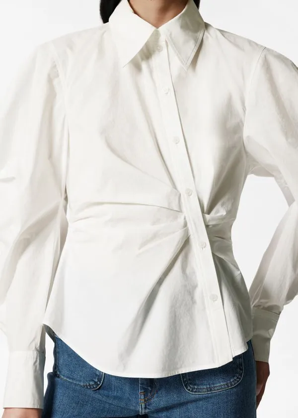 Women Blouses and Shirts and Other Stories Asymmetrical Cotton Shirt White