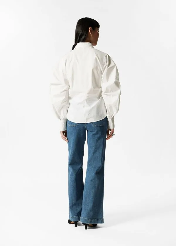 Women Blouses and Shirts and Other Stories Asymmetrical Cotton Shirt White